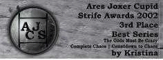 3rd Place: Best Series for the Chaos Trilogy